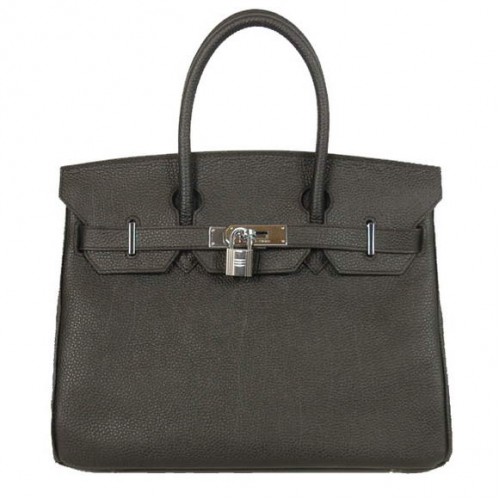 Hermes Birkin 30CM Tote tassen glad Togo leer zwart