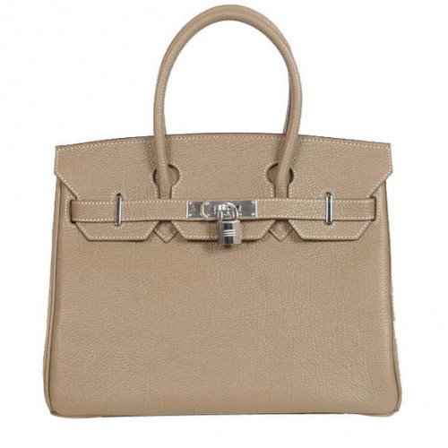 Hermes Birkin 30CM Tote tassen glad Togo leer donkergrijs