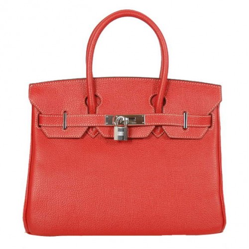 Hermes Birkin 30CM draagtassen glad Togo leer rood