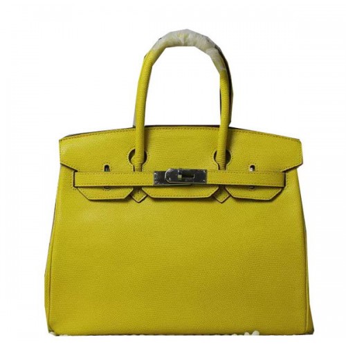 Hermes Birkin 35CM 30CM Tote Bag Hagedis Leer H35H30 Geel
