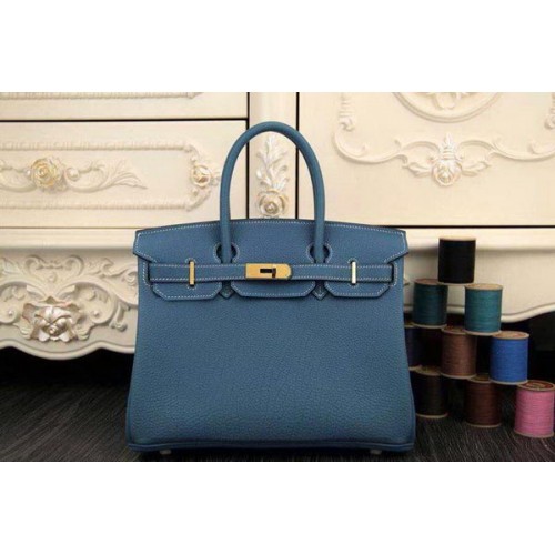 Hermes Birkin 35CM 30CM draagtas origineel leer HB35O hemelsblauw