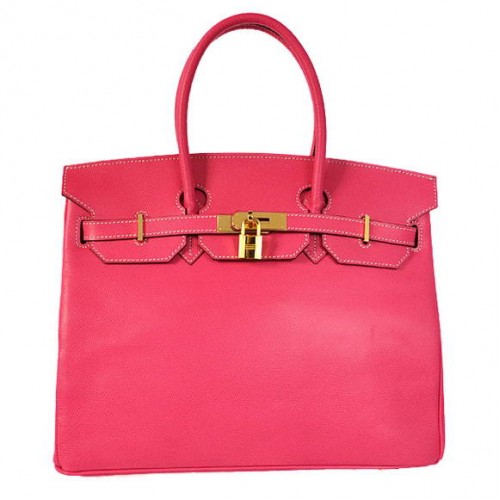 Hermes Birkin 35CM Tote Bags Togo Leer Mid Peach Golden