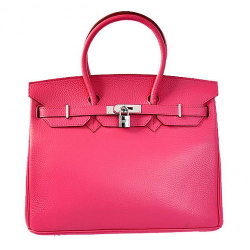 Hermes Birkin 35CM draagtassen Togo leer perzik zilver