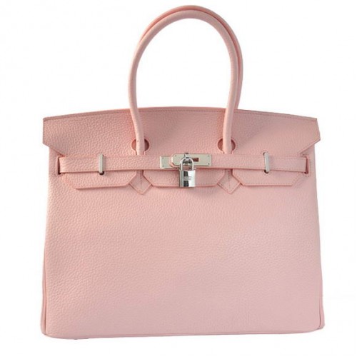 Hermes Birkin 35CM draagtassen Togo leer roze zilver