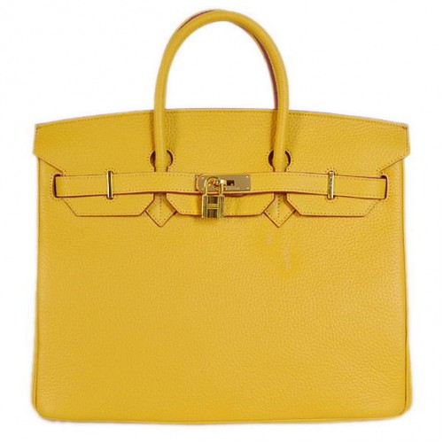 Hermes Birkin 35CM draagtassen Togo leer geel goud