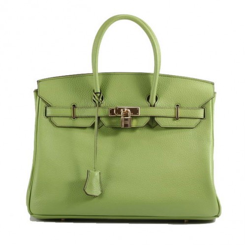Hermes Birkin 35CM Togo lederen handtas 6089 groen goud