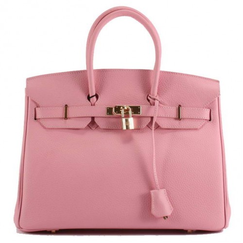 Hermes Birkin 35CM Togo lederen handtas 6089 roze goud