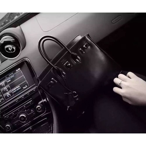 Hermes Birkin 35cm draagtas zwart glad leer H6089 zwart