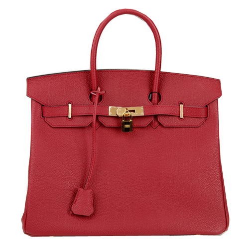 Hermes Birkin 35CM Tote tas Bourgondië origineel leer H35 goud