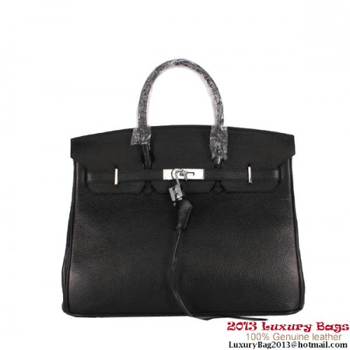 Hermes Birkin 35cm draagtas Clemence leer H-35 zwart