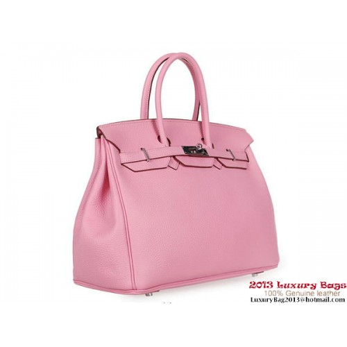 Hermes Birkin 35cm draagtas Clemence leer H1035 roze