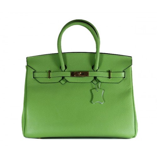 Hermes Birkin 35CM draagtas groen Clemence leer H6089 goud