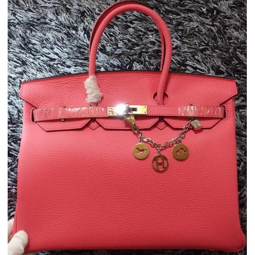 Hermes Birkin 35CM draagtas Litchi leer HB35GL kersen