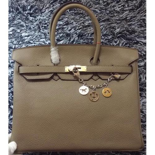 Hermes Birkin 35CM draagtas Litchi leer HB35GL grijs