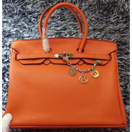 Hermes Birkin 35CM draagtas Litchi leer HB35GL oranje