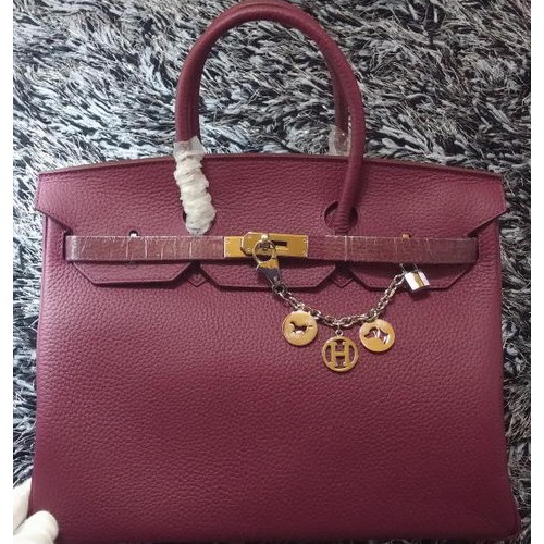 Hermes Birkin 35CM draagtas Litchi leer HB35GL paars