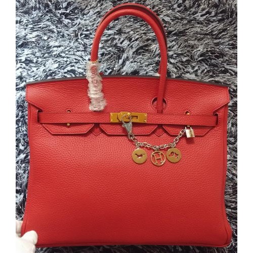 Hermes Birkin 35CM draagtas Litchi leer HB35GL rood