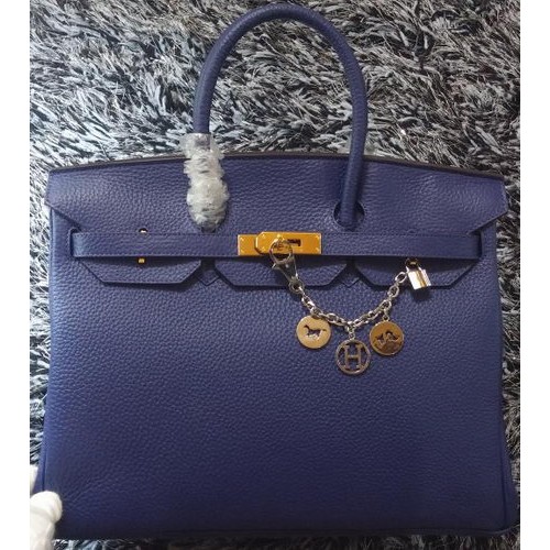 Hermes Birkin 35CM draagtas Litchi leer HB35GL Royal