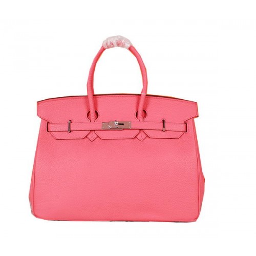 Hermes Birkin 35CM draagtas roze origineel korrelig leer H35 zilver