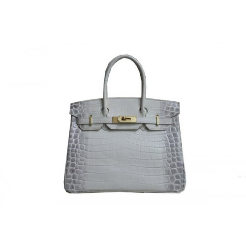 Hermes Birkin 35CM draagtas wit croco leer H35 goud