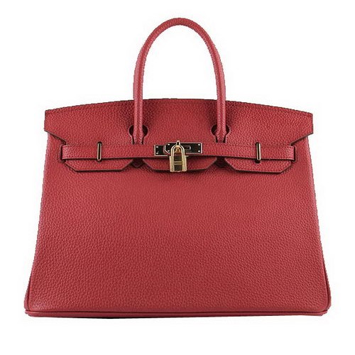 Hermes Birkin 35CM draagtassen rood korrelig leer H-35 goud