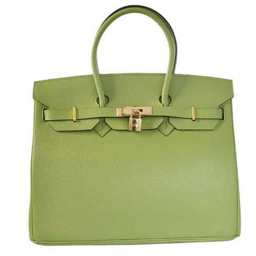 Hermes Birkin 35CM draagtassen glad Togo leer groen goud