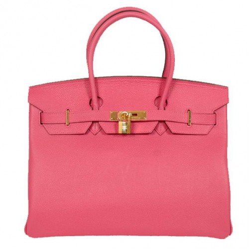 Hermes Birkin 35CM Tote Bags Glad Togo Leer Peach Golden