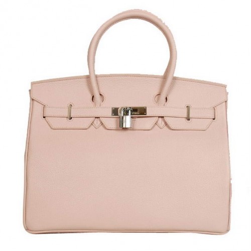 Hermes Birkin 35CM draagtassen glad Togo leer roze zilver