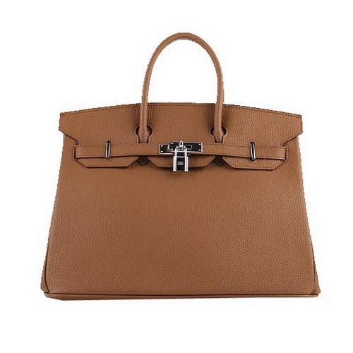 Hermes Birkin 35CM draagtassen tarwekorrelig leer H-35 zilver