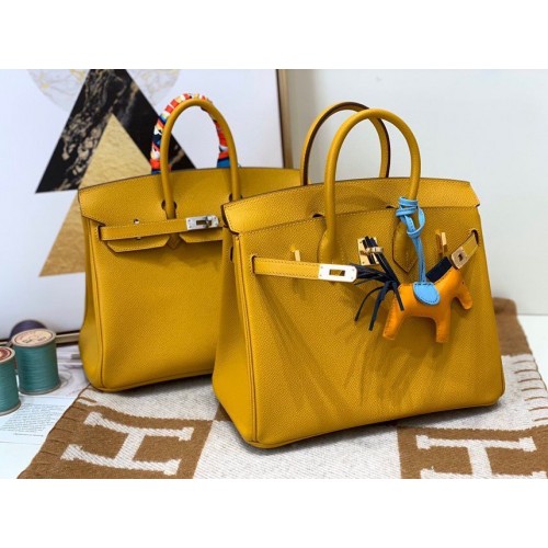 Hermes Birkin Tas Origineel Epsom Leer 30CM 17825 Amber Geel
