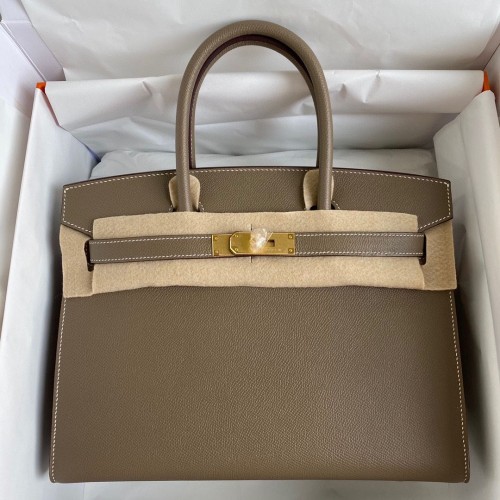 Hermes Birkin Tas Origineel Epsom Leer 30CM 17825 Olifant Grijs