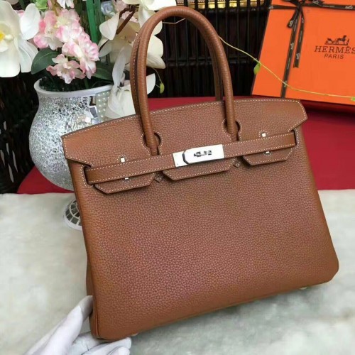 Hermes Birkin tas origineel leer 17825 bruin