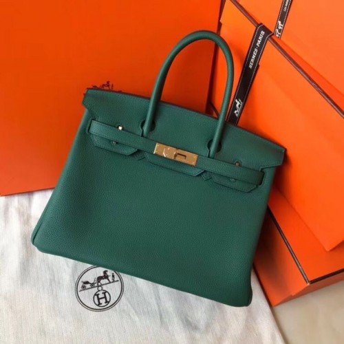 Hermes Birkin Tas Origineel Leer 35CM 17825 Groen