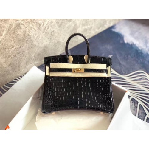 Hermes Birkin Tas Origineel Leer krokodil HBK35 zwart