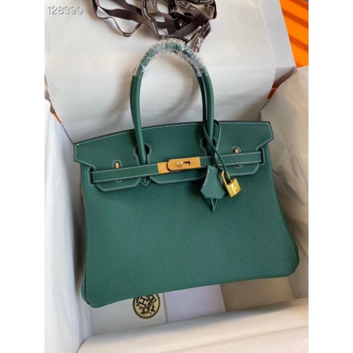 Hermes Birkin Tas Origineel Togo Leer 17825 Groen