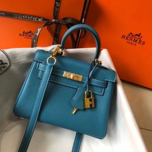 Hermes Birkin Togo Leer 22590 blauw