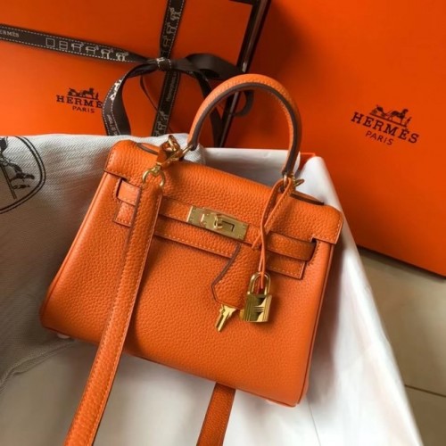 Hermes Birkin Togo Leer 22590 oranje