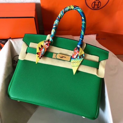 Hermes Birkin Tote tas origineel Togo leer BK35 groen