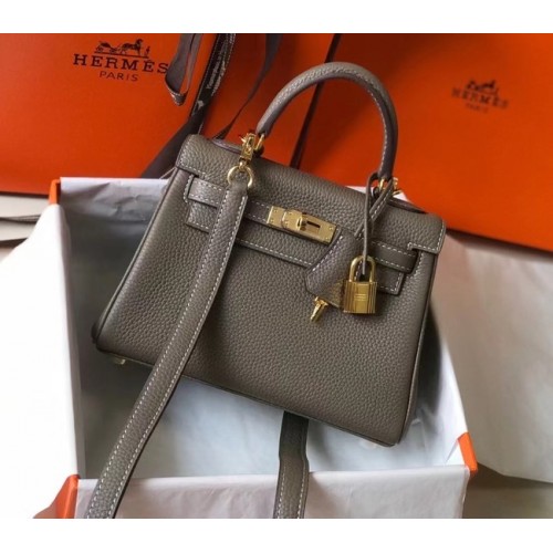 Hermes Birkin Togo Leer 22590 grijs