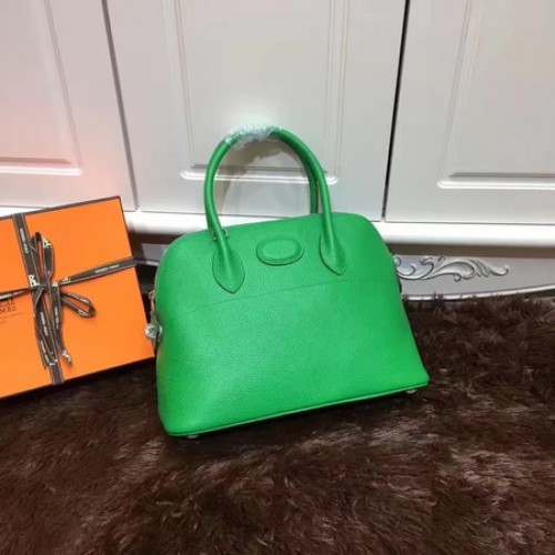Hermes bolide 31 cm kalfsleren draagtas B3302 groen