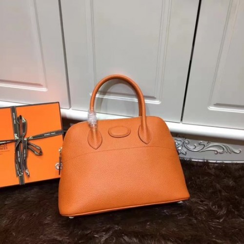 Hermes bolide 31 cm kalfsleren draagtas B3302 oranje