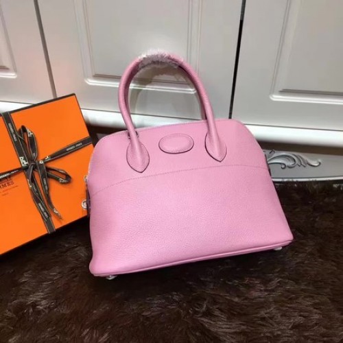 Hermes bolide 31 cm kalfsleren draagtas B3302 roze