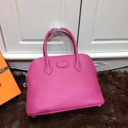 Hermes bolide 31 cm kalfsleren draagtas B3302 roze