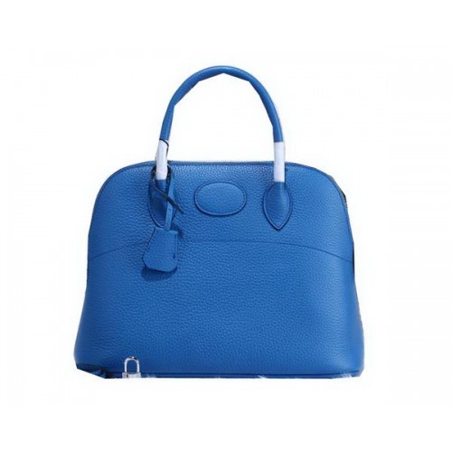 Hermes bolide 31 cm kalfsleren draagtas H509083 blauw