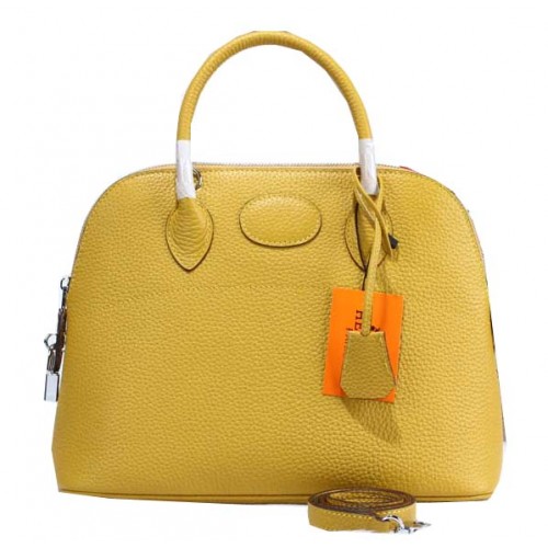 Hermes bolide 31 cm kalfsleren draagtassen H509083 geel