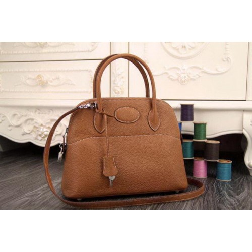 Hermes Bolide 31CM Originele Leren Draagtas Tarwe