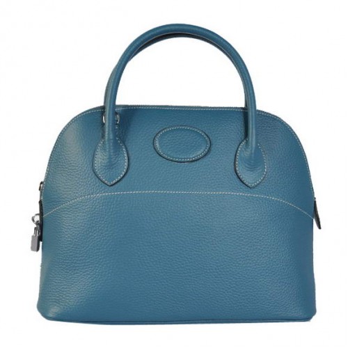 Hermes bolide 31cm draagtassen Clemence H1031 blauw