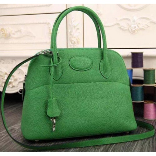 Hermes bolide 37 cm kalfsleren draagtas B1004 groen