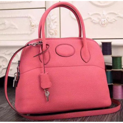 Hermes bolide 37 cm kalfsleren draagtas B1004 roze