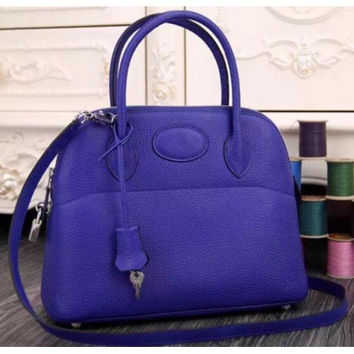 Hermes bolide 37 cm kalfsleren draagtas B1004 Royal